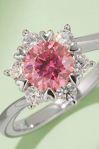 1 Carat Moissanite 925 Sterling Silver Cluster Ring, Trendsi - A Blissfully Beautiful Boutique