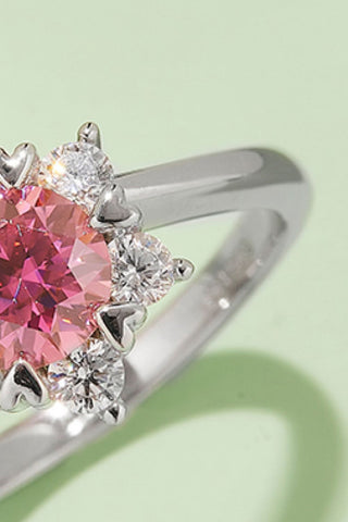 1 Carat Moissanite 925 Sterling Silver Cluster Ring, Trendsi - A Blissfully Beautiful Boutique