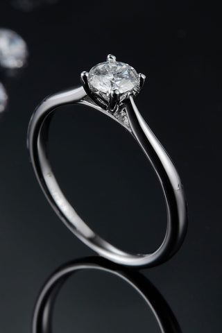 Moissanite 925 Sterling Silver Solitaire Ring, Trendsi - A Blissfully Beautiful Boutique