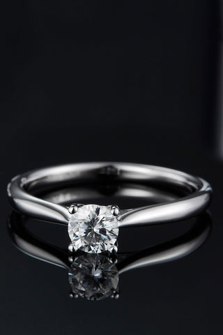 Moissanite 925 Sterling Silver Solitaire Ring, Trendsi - A Blissfully Beautiful Boutique