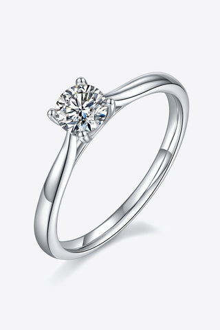 Moissanite 925 Sterling Silver Solitaire Ring, Trendsi - A Blissfully Beautiful Boutique