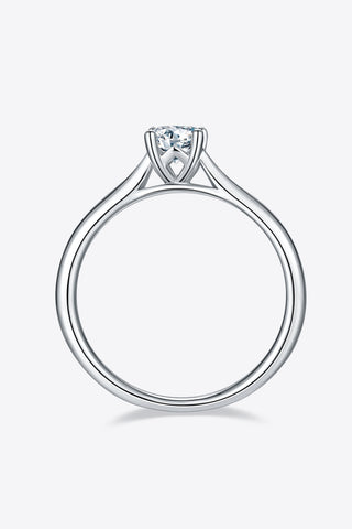 Moissanite 925 Sterling Silver Solitaire Ring, Trendsi - A Blissfully Beautiful Boutique