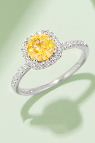 1 Carat Moissanite 925 Sterling Silver Halo Ring, Trendsi - A Blissfully Beautiful Boutique