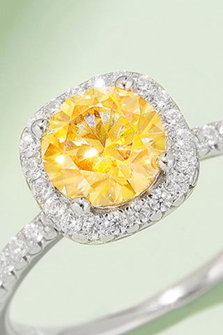 1 Carat Moissanite 925 Sterling Silver Halo Ring, Trendsi - A Blissfully Beautiful Boutique