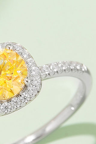 1 Carat Moissanite 925 Sterling Silver Halo Ring, Trendsi - A Blissfully Beautiful Boutique