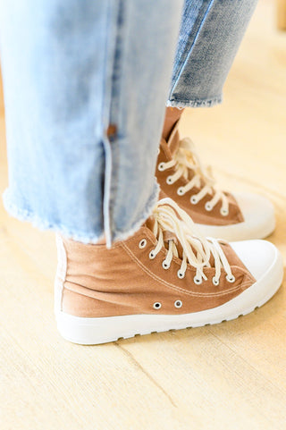 Run Me Down Velvet High Tops in Tan, Ave Shops - A Blissfully Beautiful Boutique