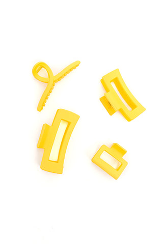 Claw Clip Set of 4 in Lemon, Ave Shops - A Blissfully Beautiful Boutique