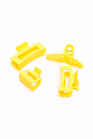 Claw Clip Set of 4 in Lemon, Ave Shops - A Blissfully Beautiful Boutique
