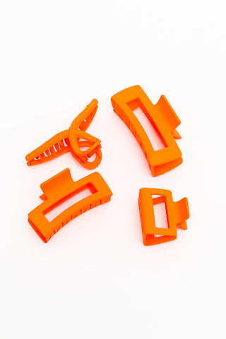 Claw Clip Set of 4 in Orange, Ave Shops - A Blissfully Beautiful Boutique