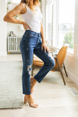 Colt High Rise Button Fly Distressed Boyfriend Jeans, Ave Shops - A Blissfully Beautiful Boutique