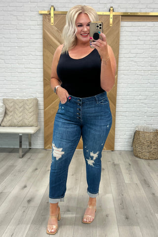 Colt High Rise Button Fly Distressed Boyfriend Jeans, Ave Shops - A Blissfully Beautiful Boutique