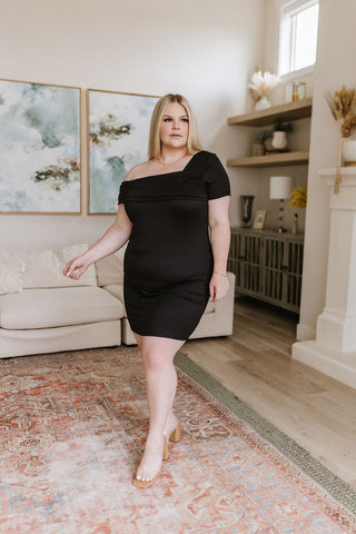 Head Over Heels Asymmetrical Neckline Dress, Ave Shops - A Blissfully Beautiful Boutique