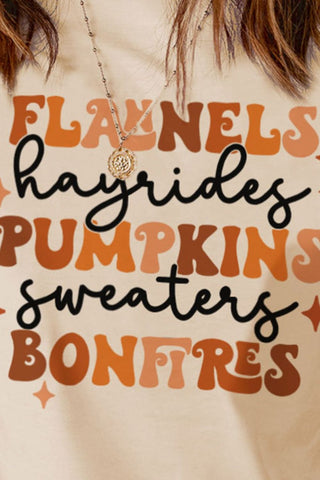 Letter Graphic Round Neck T-Shirt, Trendsi - A Blissfully Beautiful Boutique