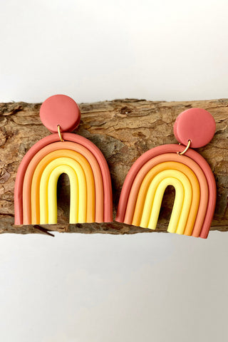 Rainbow Shape Dangle Earrings, Trendsi - A Blissfully Beautiful Boutique