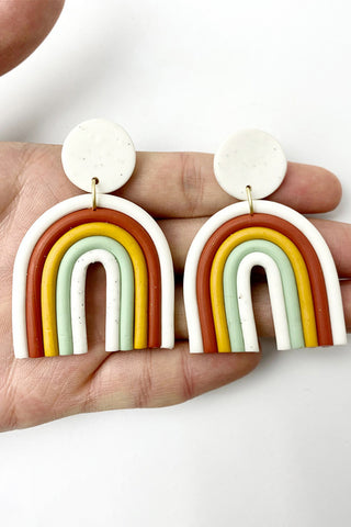 Rainbow Shape Dangle Earrings, Trendsi - A Blissfully Beautiful Boutique