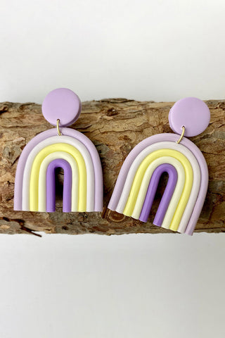 Rainbow Shape Dangle Earrings, Trendsi - A Blissfully Beautiful Boutique
