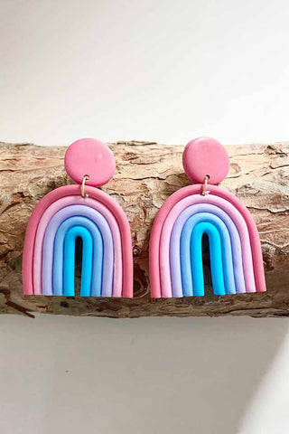 Rainbow Shape Dangle Earrings, Trendsi - A Blissfully Beautiful Boutique