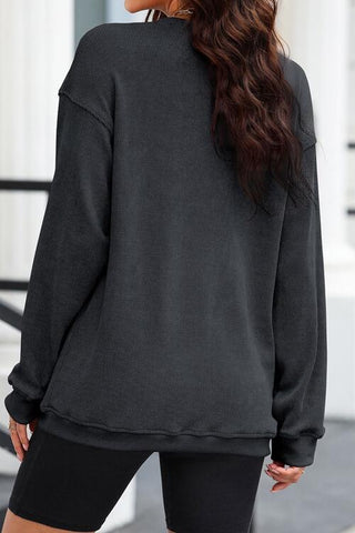 MERRY AND BRIGHT Graphic Sweatshirt, Trendsi - A Blissfully Beautiful Boutique