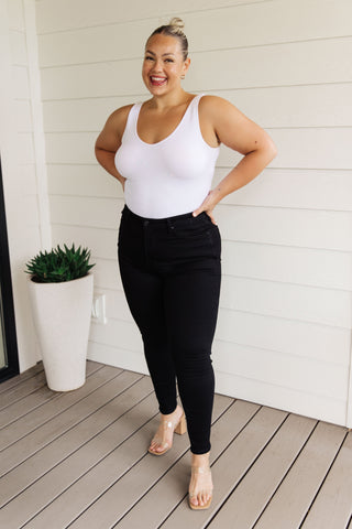 Audrey High Rise Control Top Classic Skinny Jeans in Black, Ave Shops - A Blissfully Beautiful Boutique