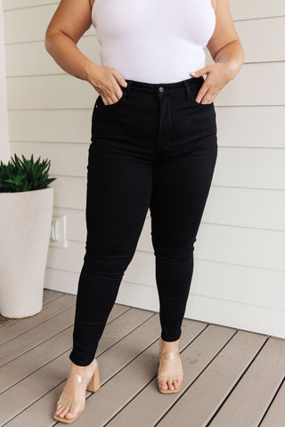Audrey High Rise Control Top Classic Skinny Jeans in Black, Ave Shops - A Blissfully Beautiful Boutique