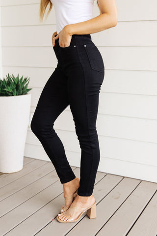 Audrey High Rise Control Top Classic Skinny Jeans in Black, Ave Shops - A Blissfully Beautiful Boutique