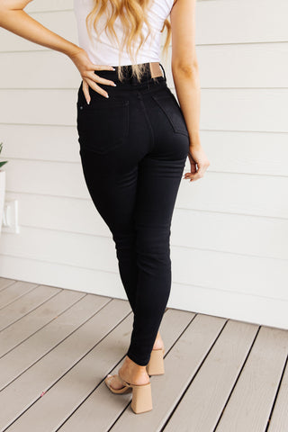 Audrey High Rise Control Top Classic Skinny Jeans in Black, Ave Shops - A Blissfully Beautiful Boutique