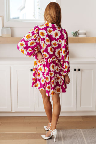 Magnificently Mod Floral Shirt Dress, Ave Shops - A Blissfully Beautiful Boutique