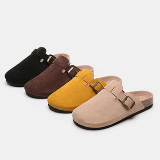 Suede Closed Toe Buckle Slide, Trendsi - A Blissfully Beautiful Boutique