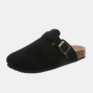 Suede Closed Toe Buckle Slide, Trendsi - A Blissfully Beautiful Boutique