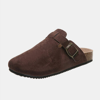 Suede Closed Toe Buckle Slide, Trendsi - A Blissfully Beautiful Boutique