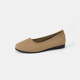 Round Toe Knit Ballet Flats, Trendsi - A Blissfully Beautiful Boutique