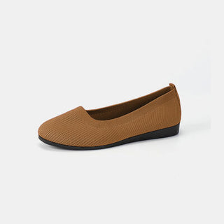 Round Toe Knit Ballet Flats, Trendsi - A Blissfully Beautiful Boutique