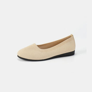 Round Toe Knit Ballet Flats, Trendsi - A Blissfully Beautiful Boutique