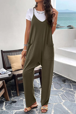 Pocketed Spaghetti Strap Overalls, Trendsi - A Blissfully Beautiful Boutique