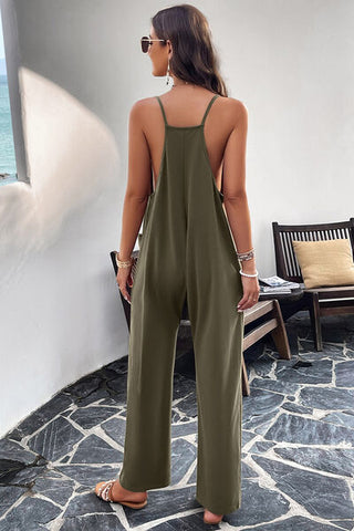 Pocketed Spaghetti Strap Overalls, Trendsi - A Blissfully Beautiful Boutique
