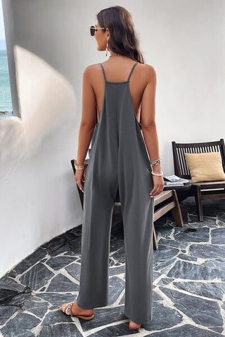 Pocketed Spaghetti Strap Overalls, Trendsi - A Blissfully Beautiful Boutique