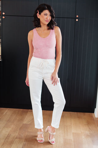 Charlene High Rise Jogger in Ecru, Ave Shops - A Blissfully Beautiful Boutique