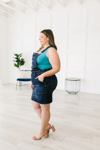 Agnes Denim Overall Dress, Ave Shops - A Blissfully Beautiful Boutique