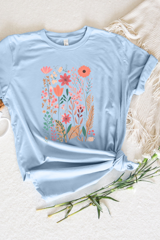 WILDFLOWERS TEE(BELLA CANVAS), LL - A Blissfully Beautiful Boutique