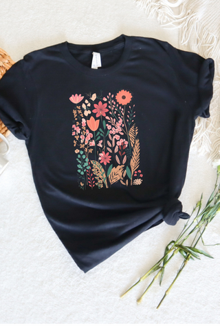 WILDFLOWERS TEE(BELLA CANVAS), LL - A Blissfully Beautiful Boutique