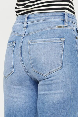 Kancan Distressed Cat's Whiskers Button Fly Jeans, Trendsi - A Blissfully Beautiful Boutique
