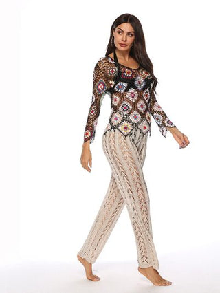 Cutout Drawstring High Waist Swim Pants, Trendsi - A Blissfully Beautiful Boutique