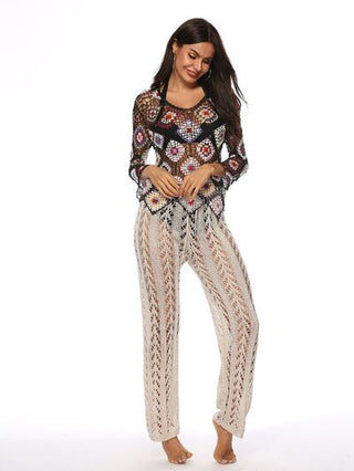 Cutout Drawstring High Waist Swim Pants, Trendsi - A Blissfully Beautiful Boutique