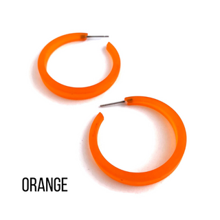 Phoenix Frosted Hoop Earrings, Leetie Lovendale - A Blissfully Beautiful Boutique