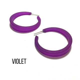 Phoenix Frosted Hoop Earrings, Leetie Lovendale - A Blissfully Beautiful Boutique