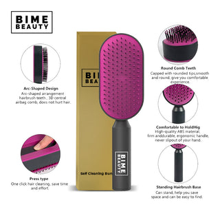 Self-Cleaning Hair Brush, BimeBeauty - A Blissfully Beautiful Boutique
