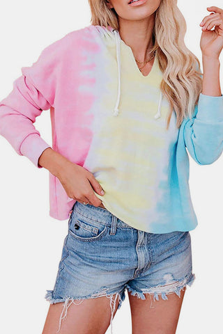 Tie-Dye Drawstring Hoodie, Trendsi - A Blissfully Beautiful Boutique