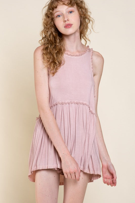 Sweet and Simple Babydoll Knit Tank Top