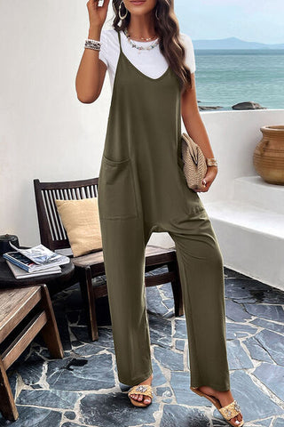 Pocketed Spaghetti Strap Overalls, Trendsi - A Blissfully Beautiful Boutique