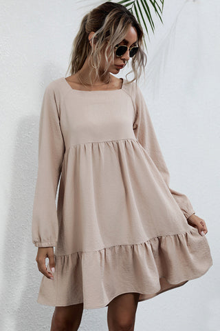 Knot Back Square Neck Dress, Trendsi - A Blissfully Beautiful Boutique